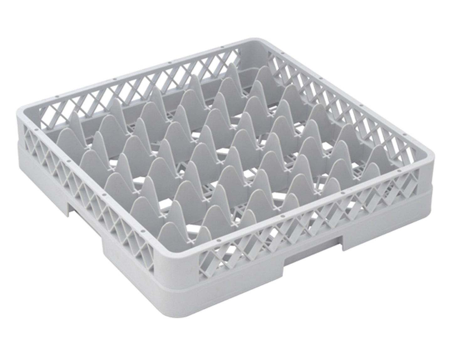 Dish rack - basket system 50 cm x 50 cm, 36 compartments, diameter up to 73 mm