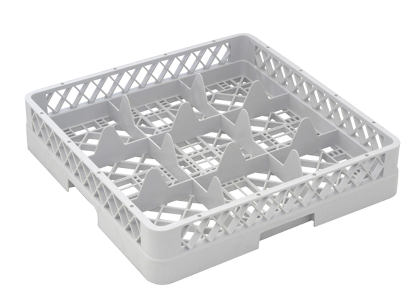 Dish rack - Basket system 50 cm x 50 cm, 9-compartment, up to 151 mm diameter