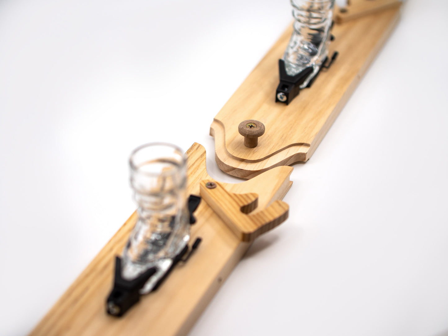 4 er Ski (Schwarz) - inkl. Holzski, 4xGläser und 4xBindung