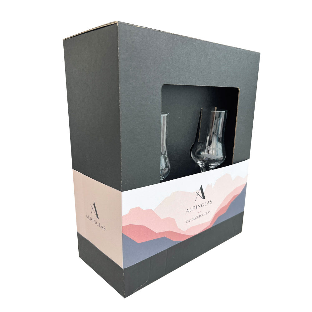 Alpinum "Zwoa" - Rotweinglas (2-er Set Geschenkverpackung)