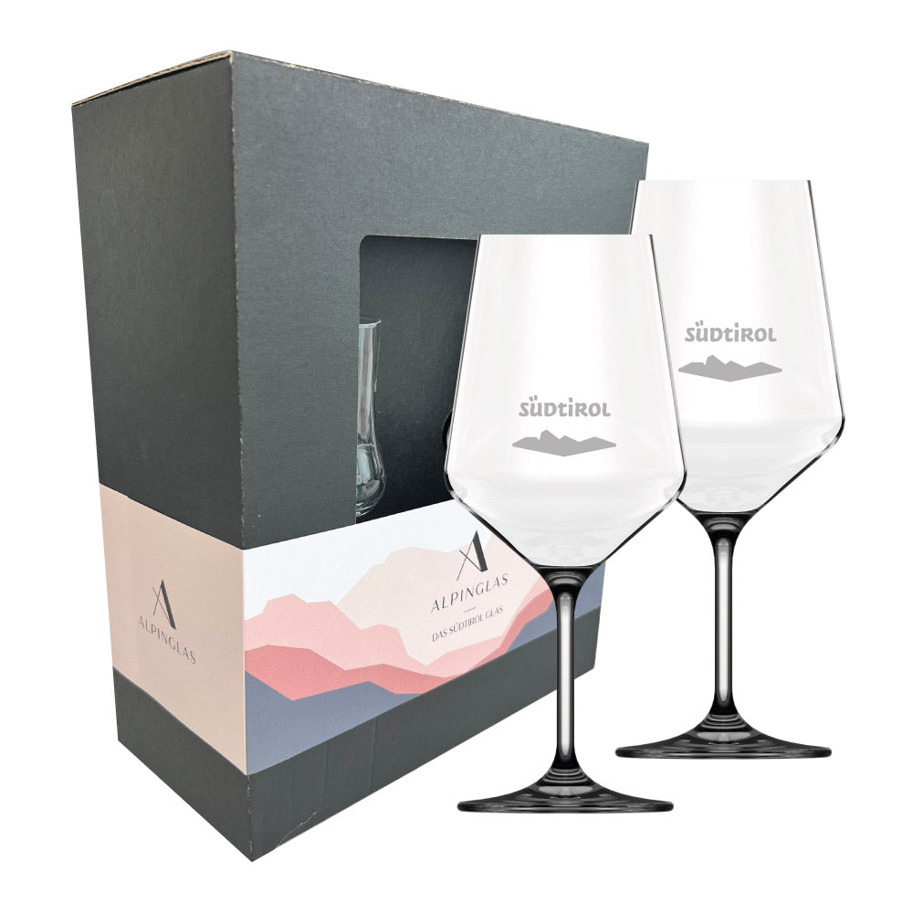 Alpinum "Zwoa" - Rotweinglas (2-er Set Geschenkverpackung)