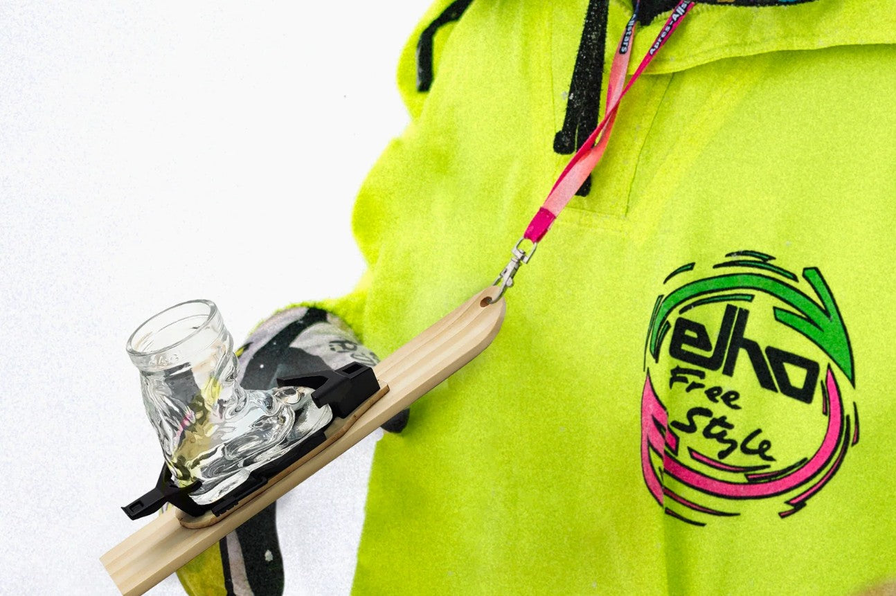 4er Set Mini Ski aus Holz (als Tischdeko oder zum Umhängen) **nicht montiert