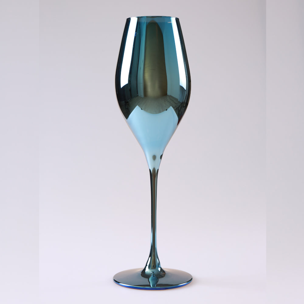 Chic 320 Blau - Metallisiert - Champagnerglas